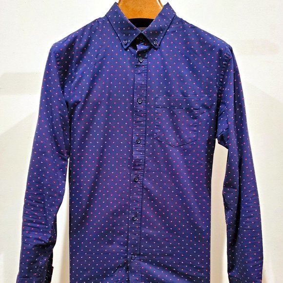 Old Navy Other - Old Navy Mini Heart Oxford Button Down Large Tall